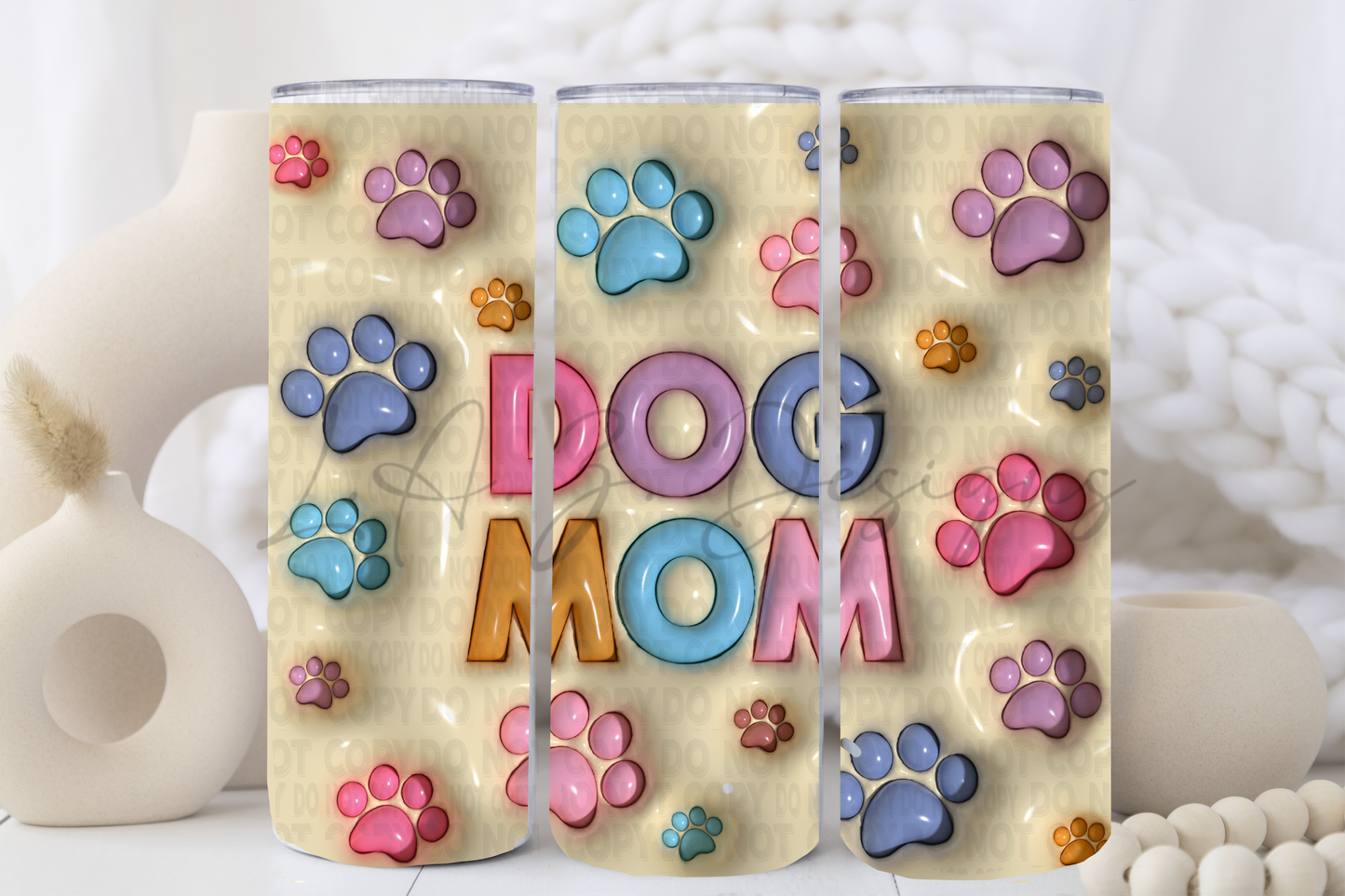 3D inflated Dog mom 20 oz