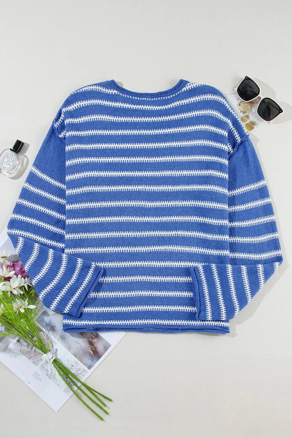 Holly Striped Dropped Shoulder Sweater