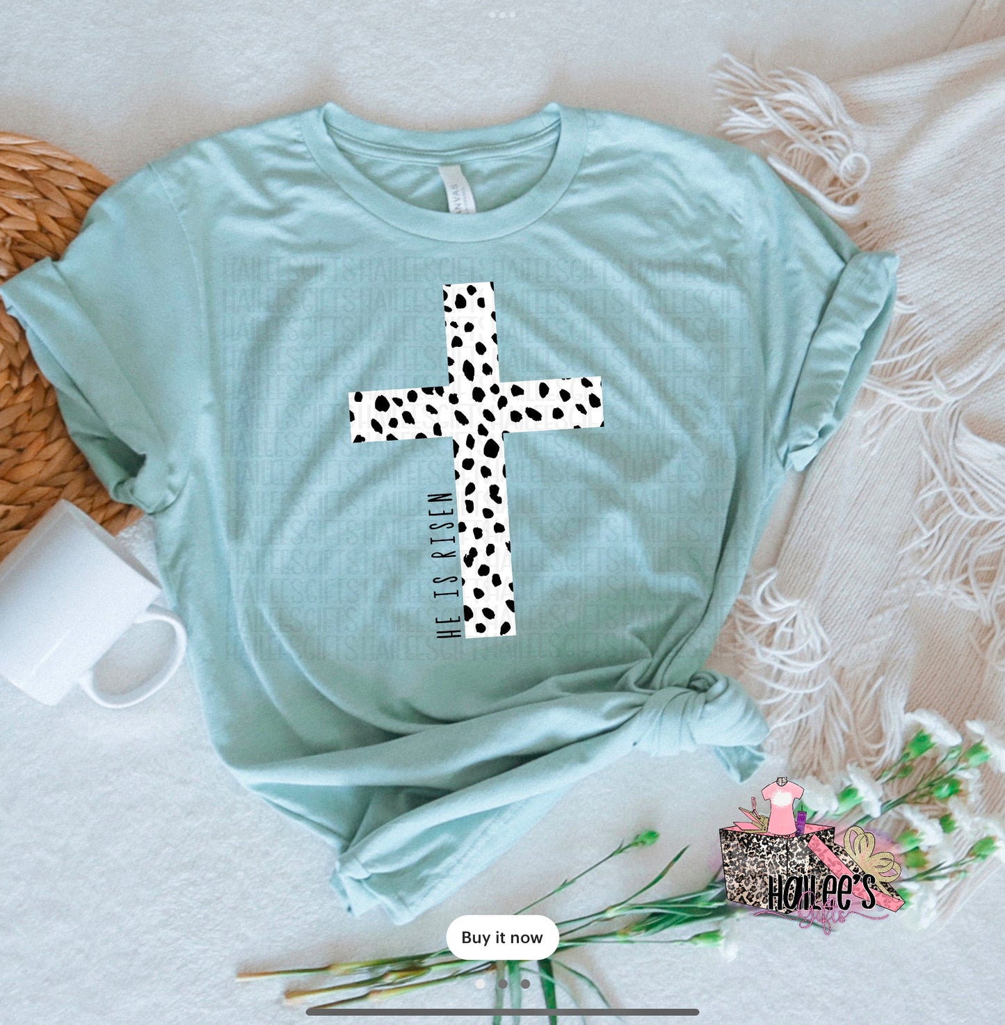 He is risen Dalmatian print