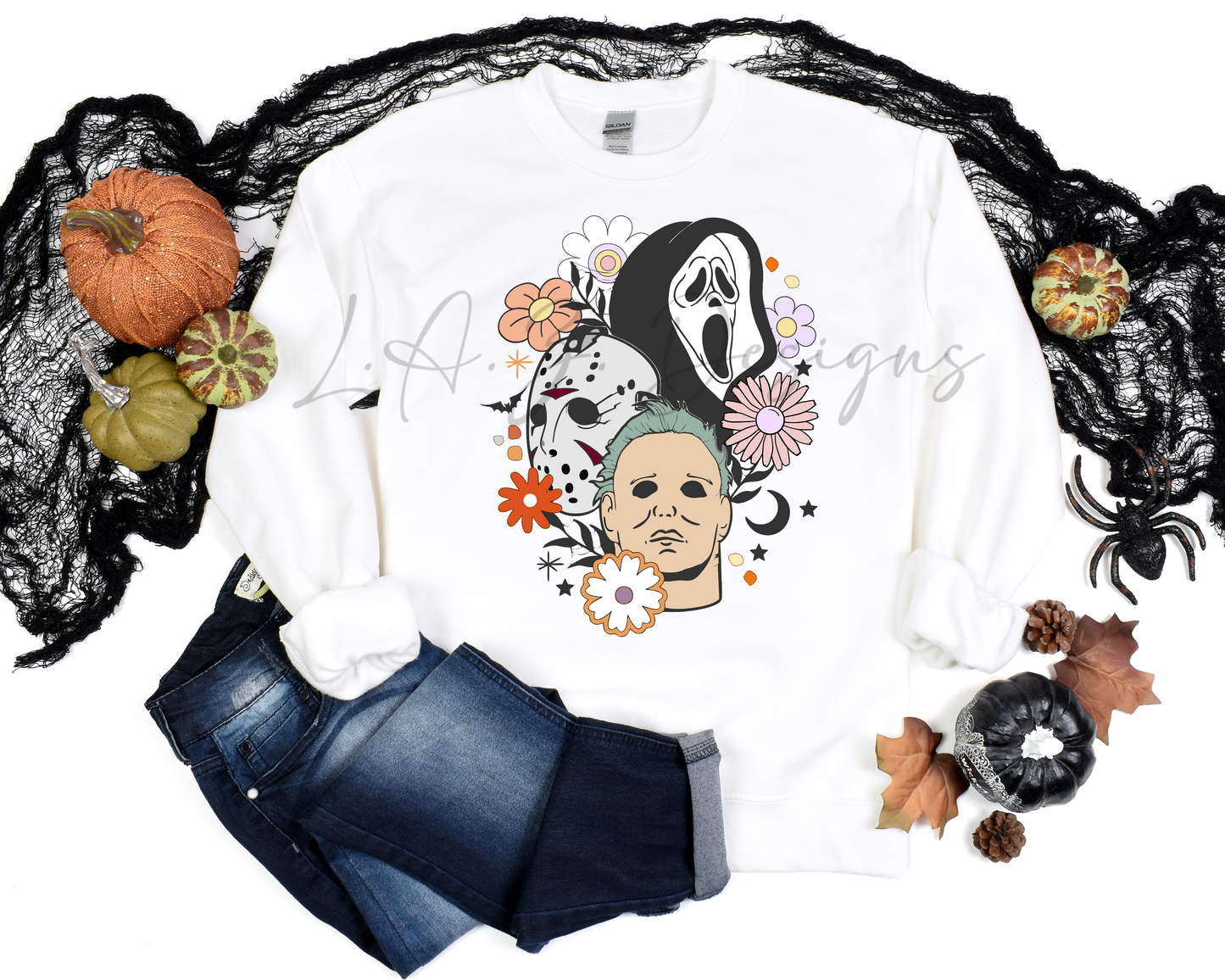 Retro halloween characters
