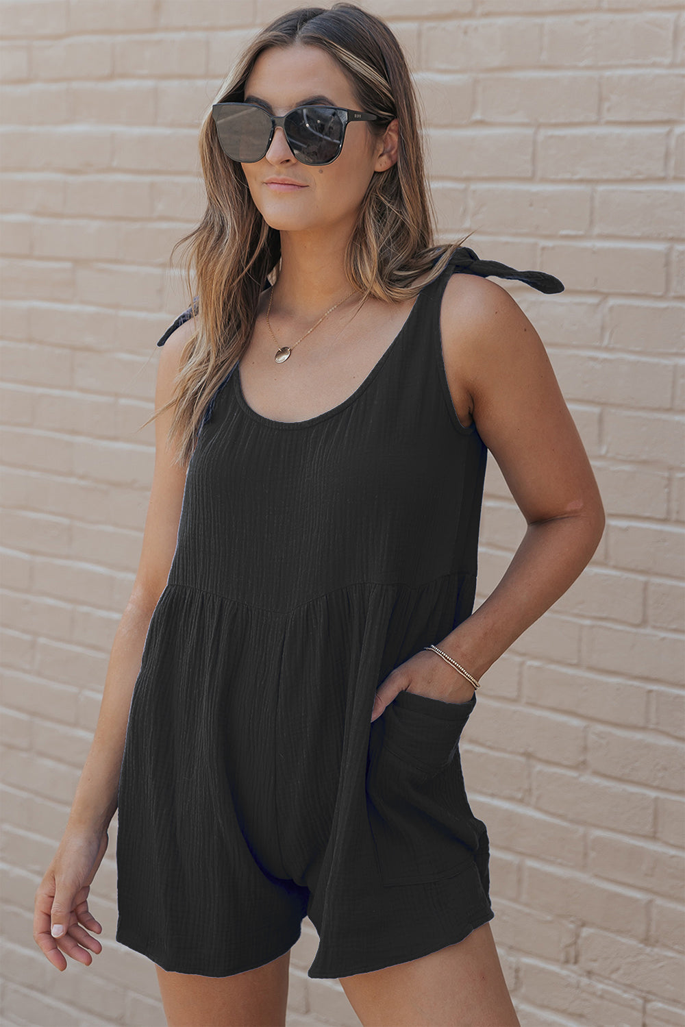Audrey Tie Shoulder Romper