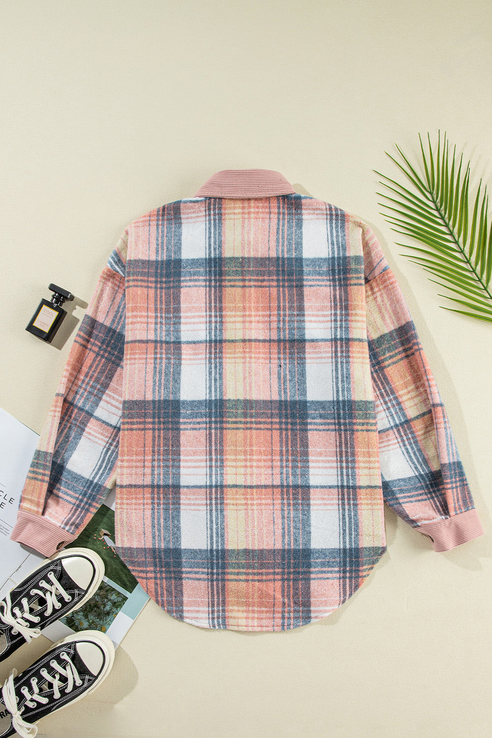 Quincy Plaid Button Up Long Sleeve Shacket