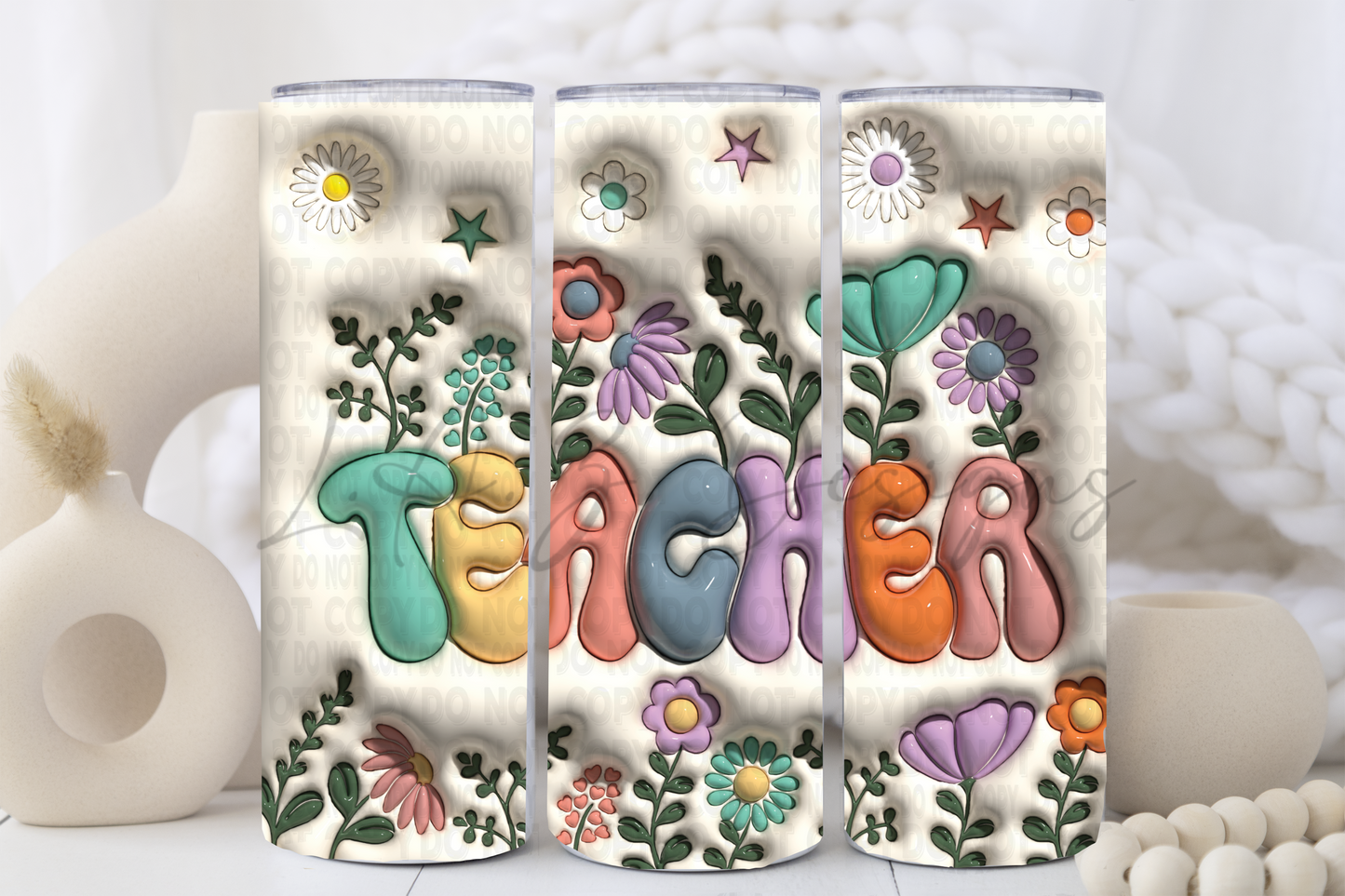 3D inflated teacher 20 oz