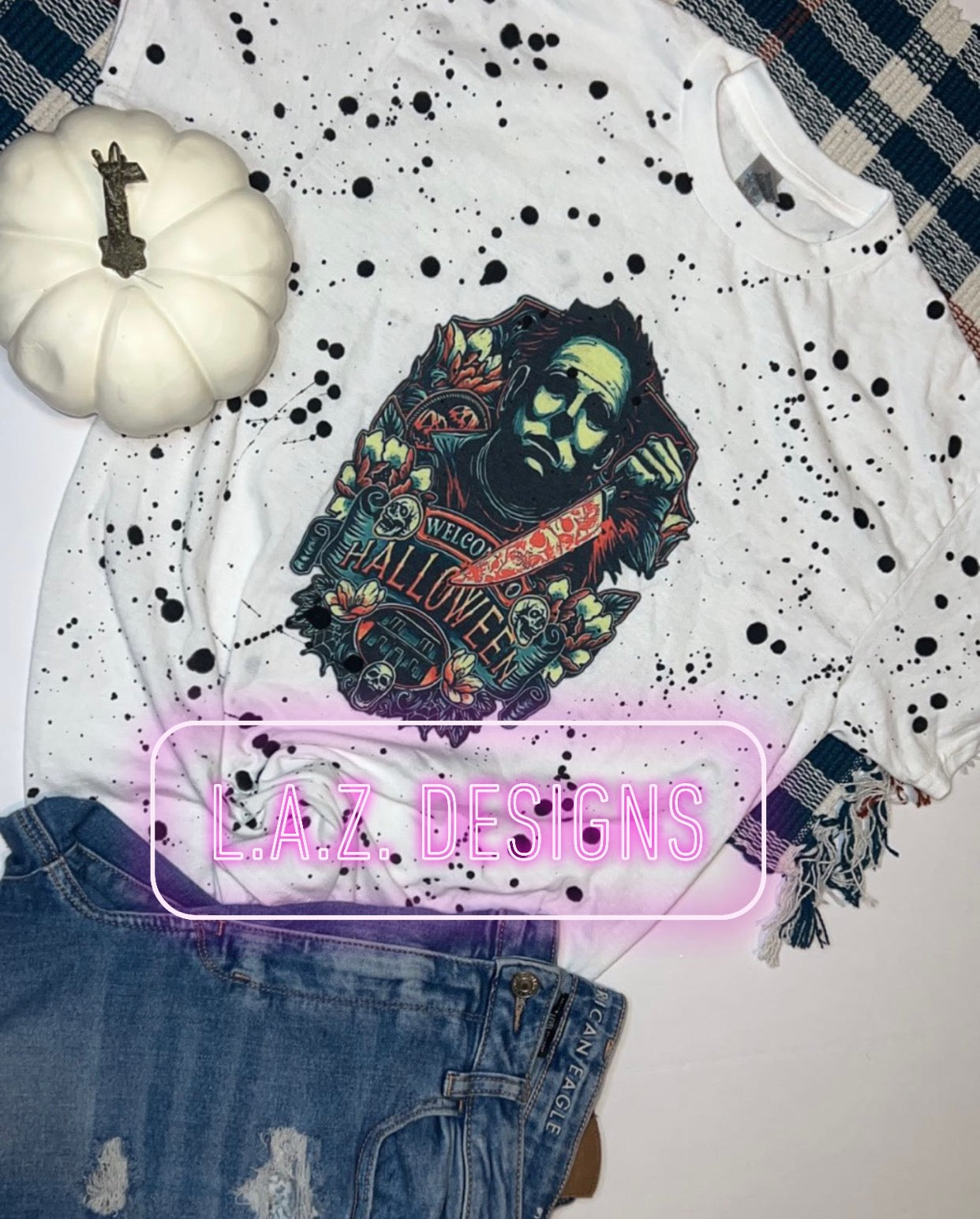 Welcome to Halloween splatter tee
