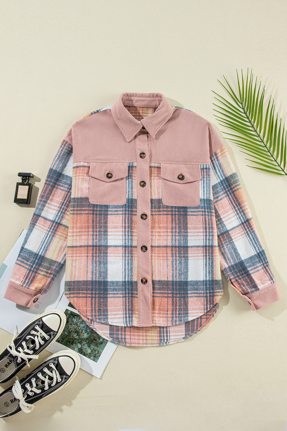 Quincy Plaid Button Up Long Sleeve Shacket