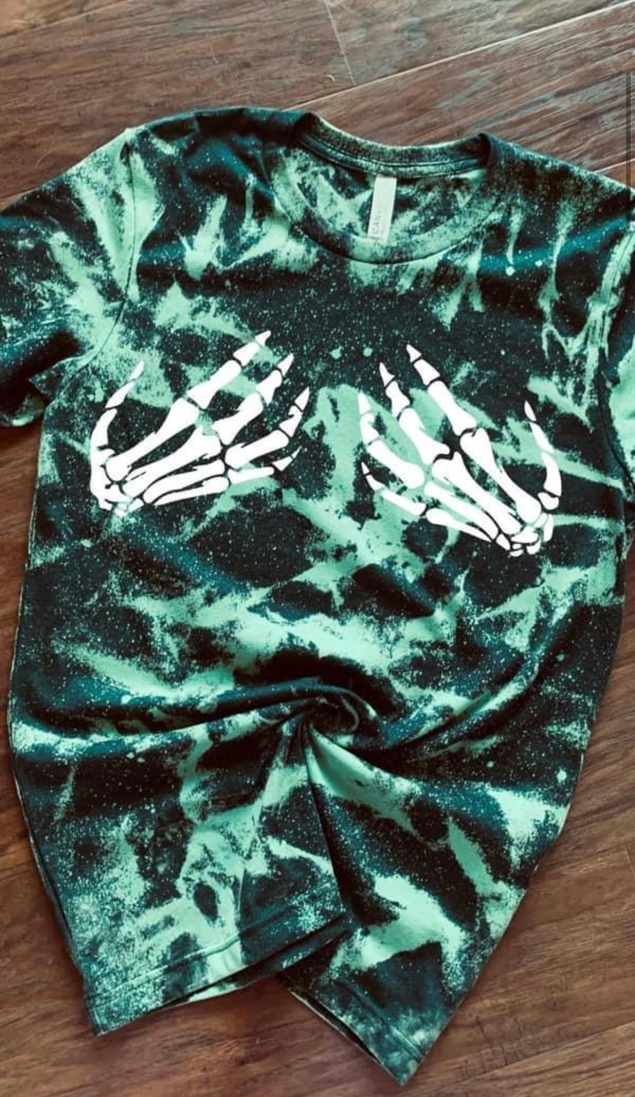 Skeleton bleached tee