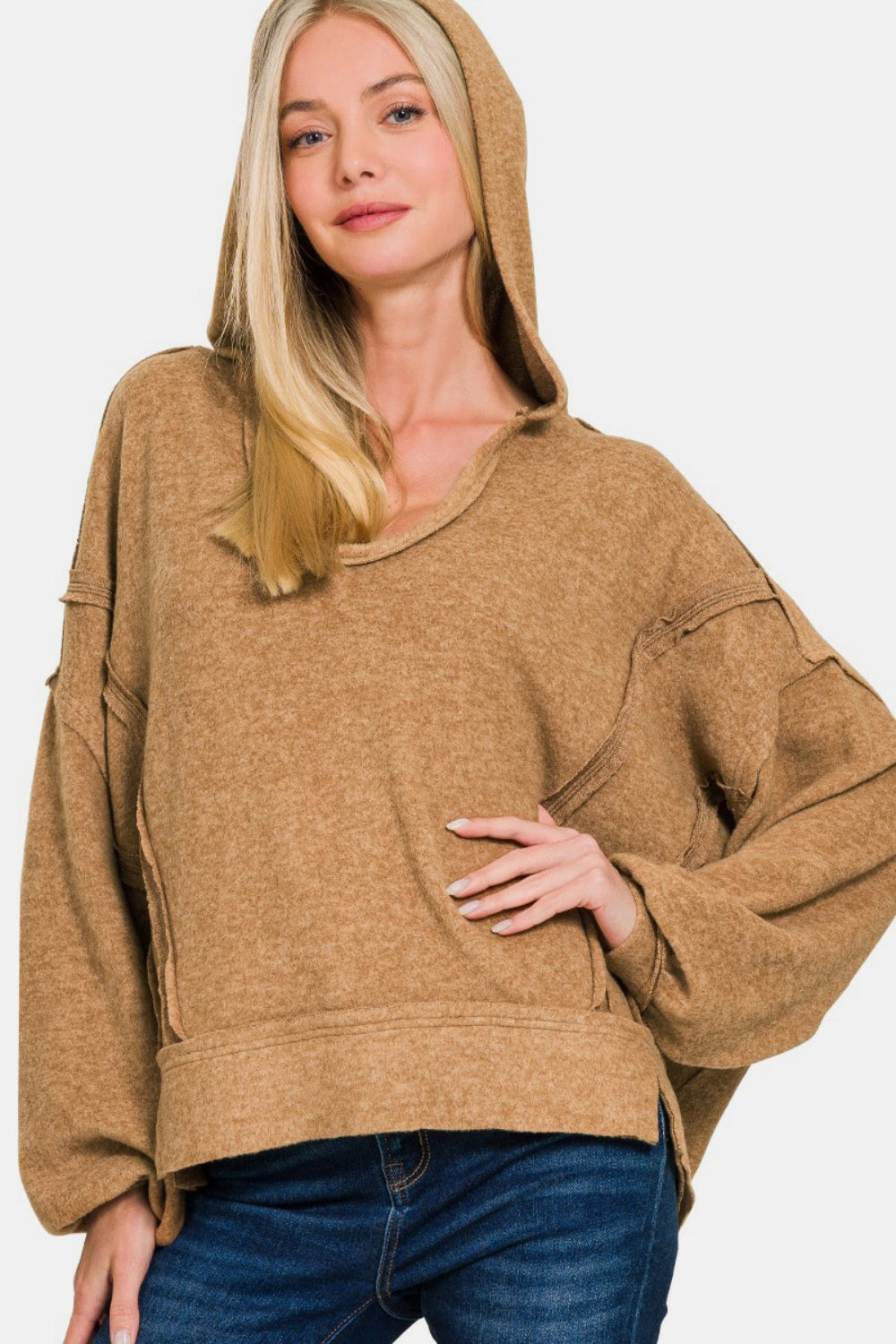 Delilah Exposed Seam Hoodie