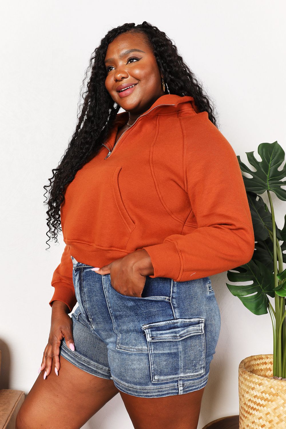 Mia Half-Zip Long Sleeve Hoodie