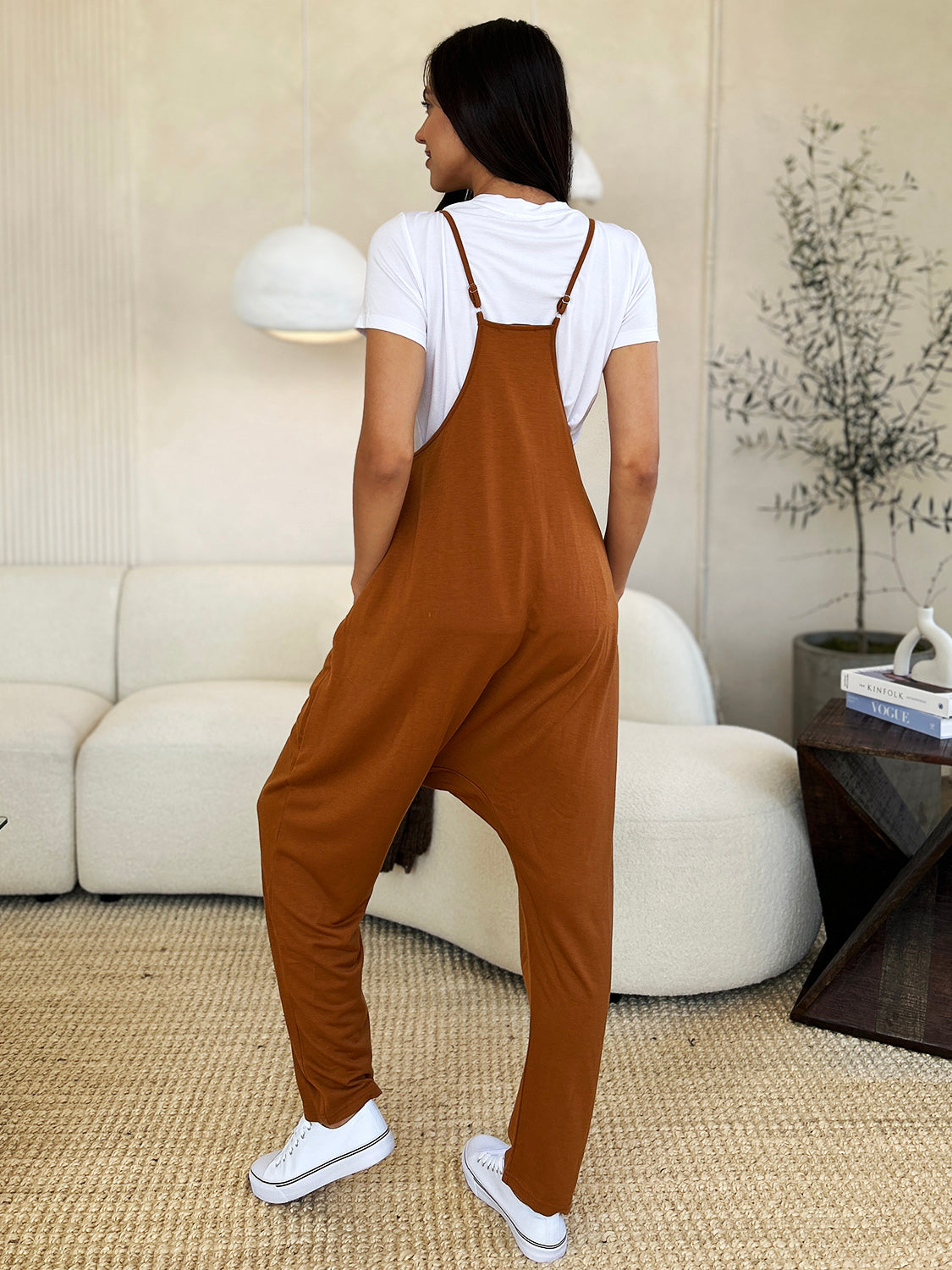 Nova Full Size Sleeveless V-Neck Pocketed Jumpsuit