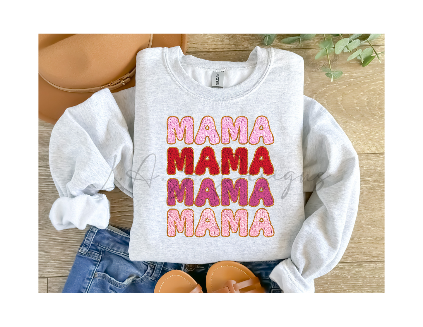 Mama faux chenille