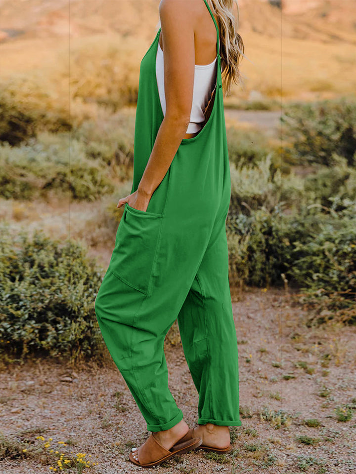 Nova Full Size Sleeveless V-Neck Pocketed Jumpsuit