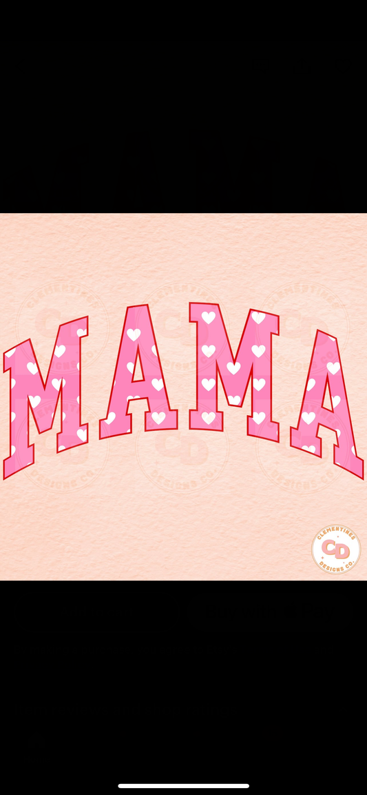 Mama varsity heart pattern