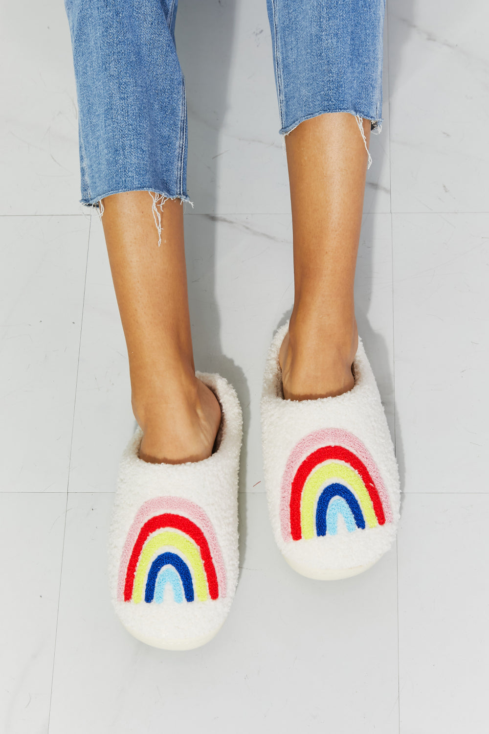 Rainbow Plush slippers