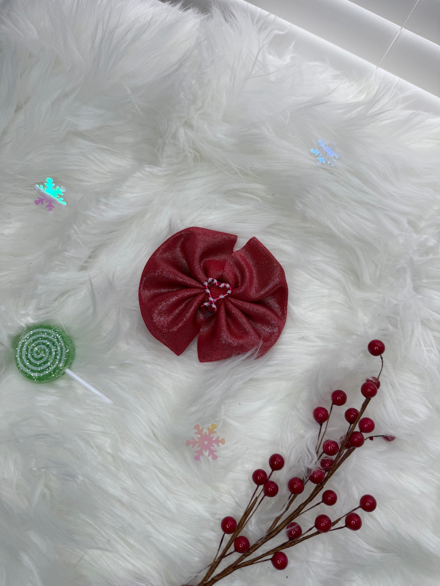 Candy cane bow