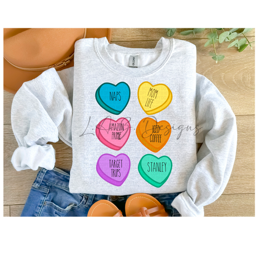 Mom life conversational hearts