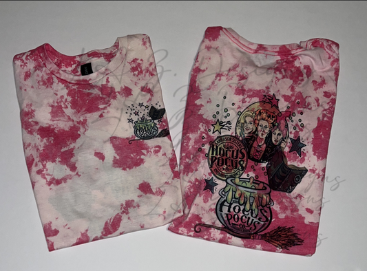 Hocus pocus tie dye pocket tee