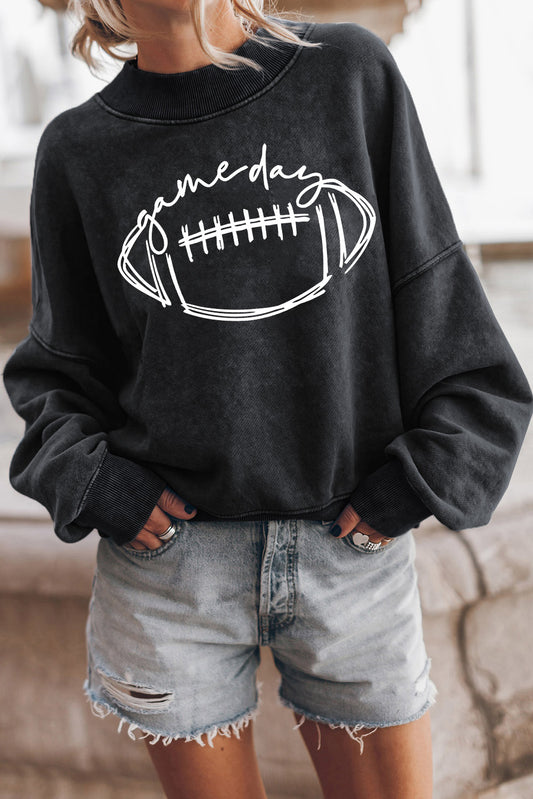 Emily Long Sleeve football Graphic Sweatshirt