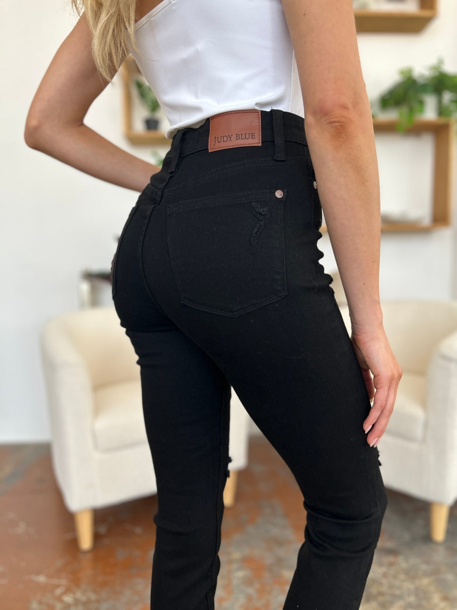 Mila Distressed Tummy Control High Waist Skinny Jeans