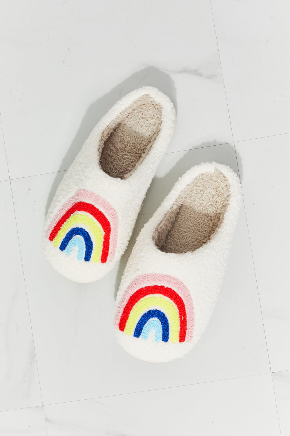 Rainbow Plush slippers