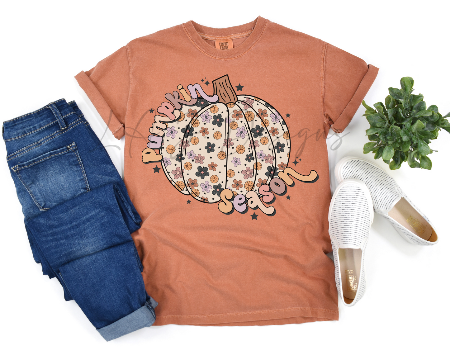 Floral pumpkin season