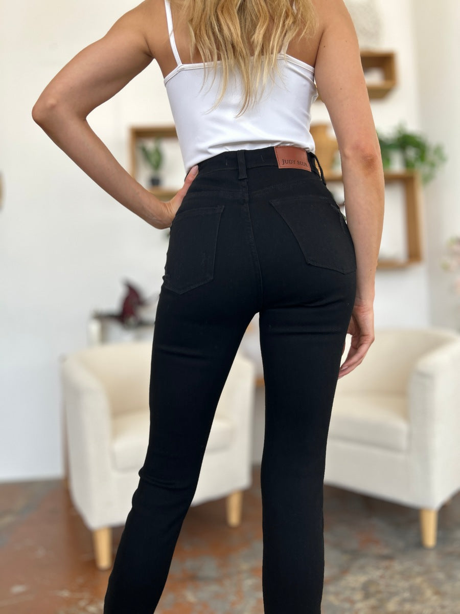 Mila Distressed Tummy Control High Waist Skinny Jeans