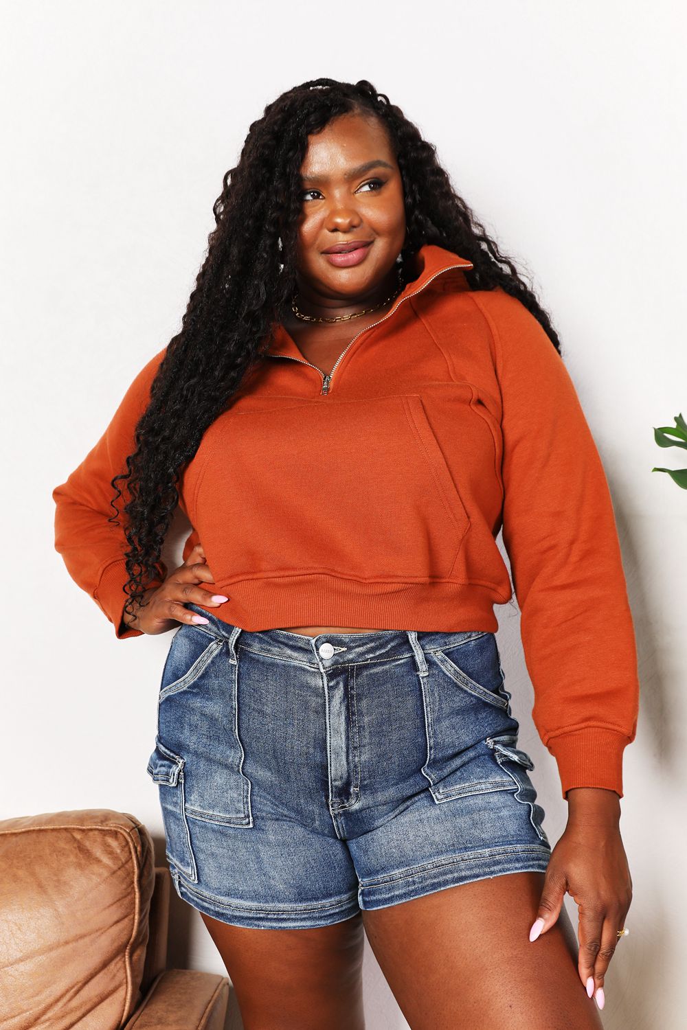 Mia Half-Zip Long Sleeve Hoodie