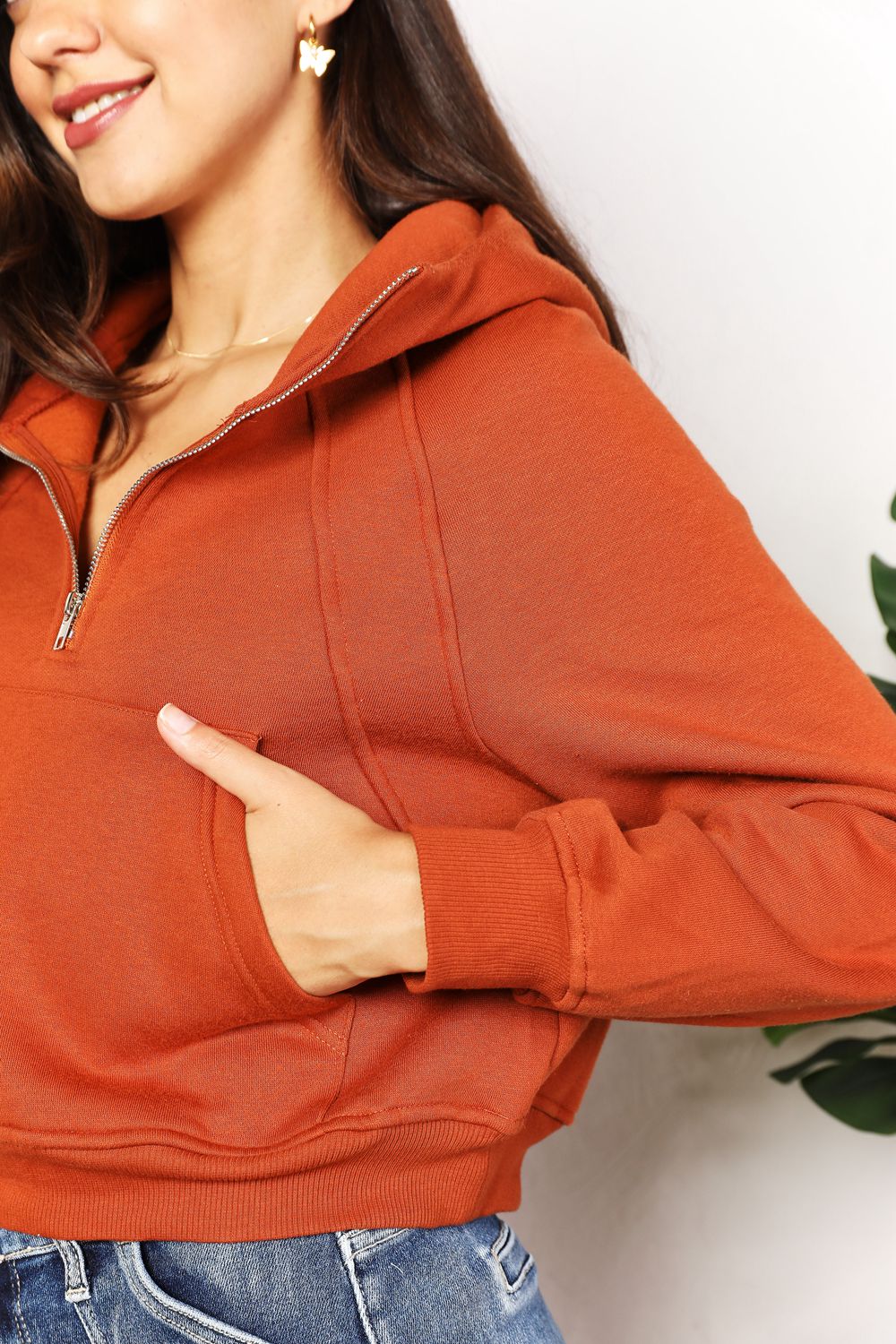 Mia Half-Zip Long Sleeve Hoodie