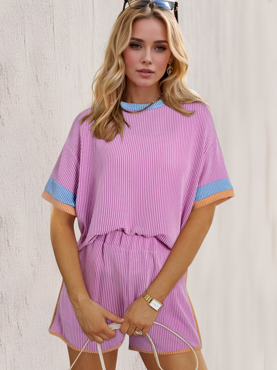 Kylie Half Sleeve Top and Shorts Set