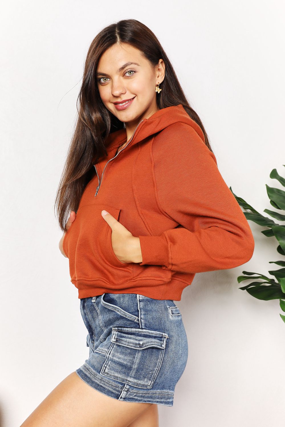 Mia Half-Zip Long Sleeve Hoodie