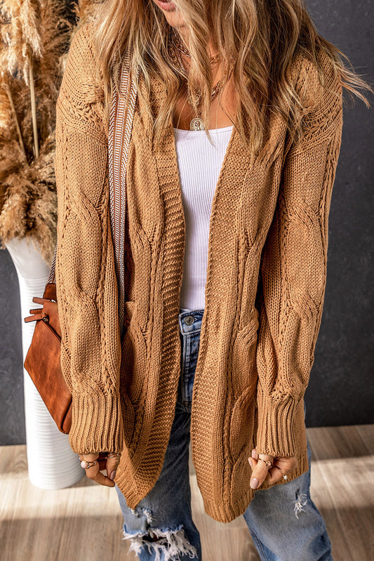 Meredith Dropped Shoulder Slit Cardigan
