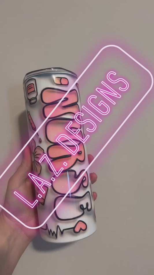 3D nurse tumbler 20oz